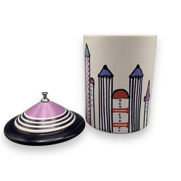 KMK 90s Canister Germany Modern Art Keramik Kupfermühle Architecture Design 8" - Picture 6 of 10